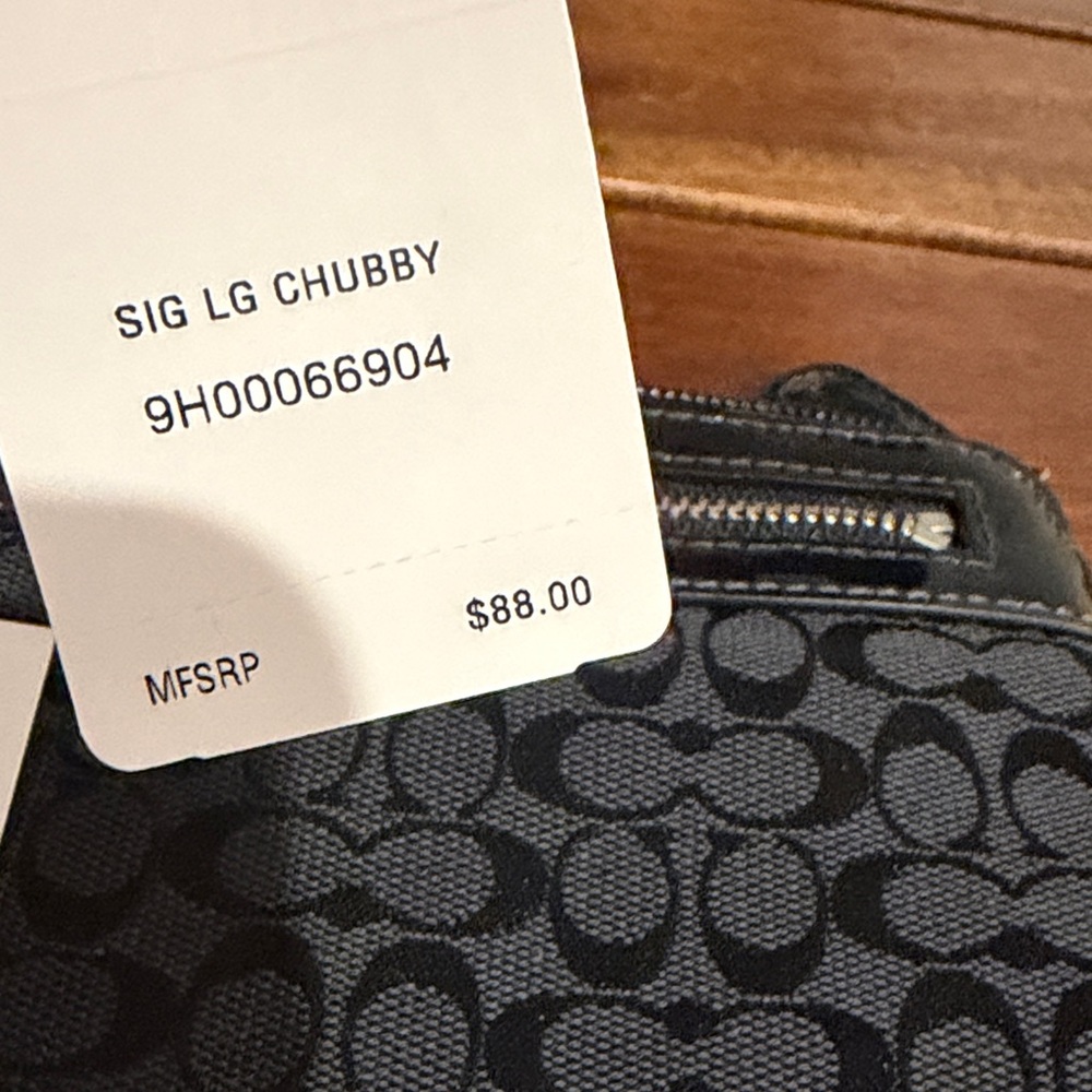 Coach Black Mini Bag with Signature Pattern - Picture 4 of 10